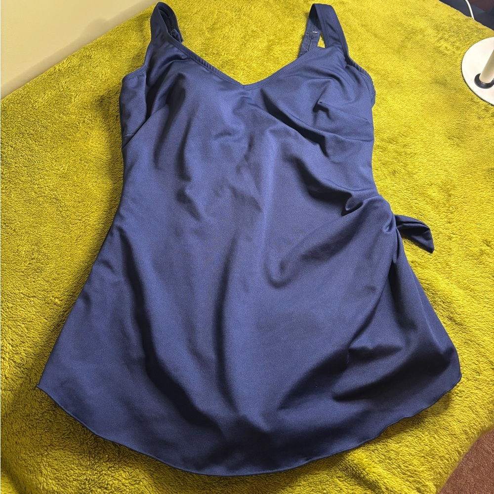 Elegant Blue Women's One-Piece Swimsuit